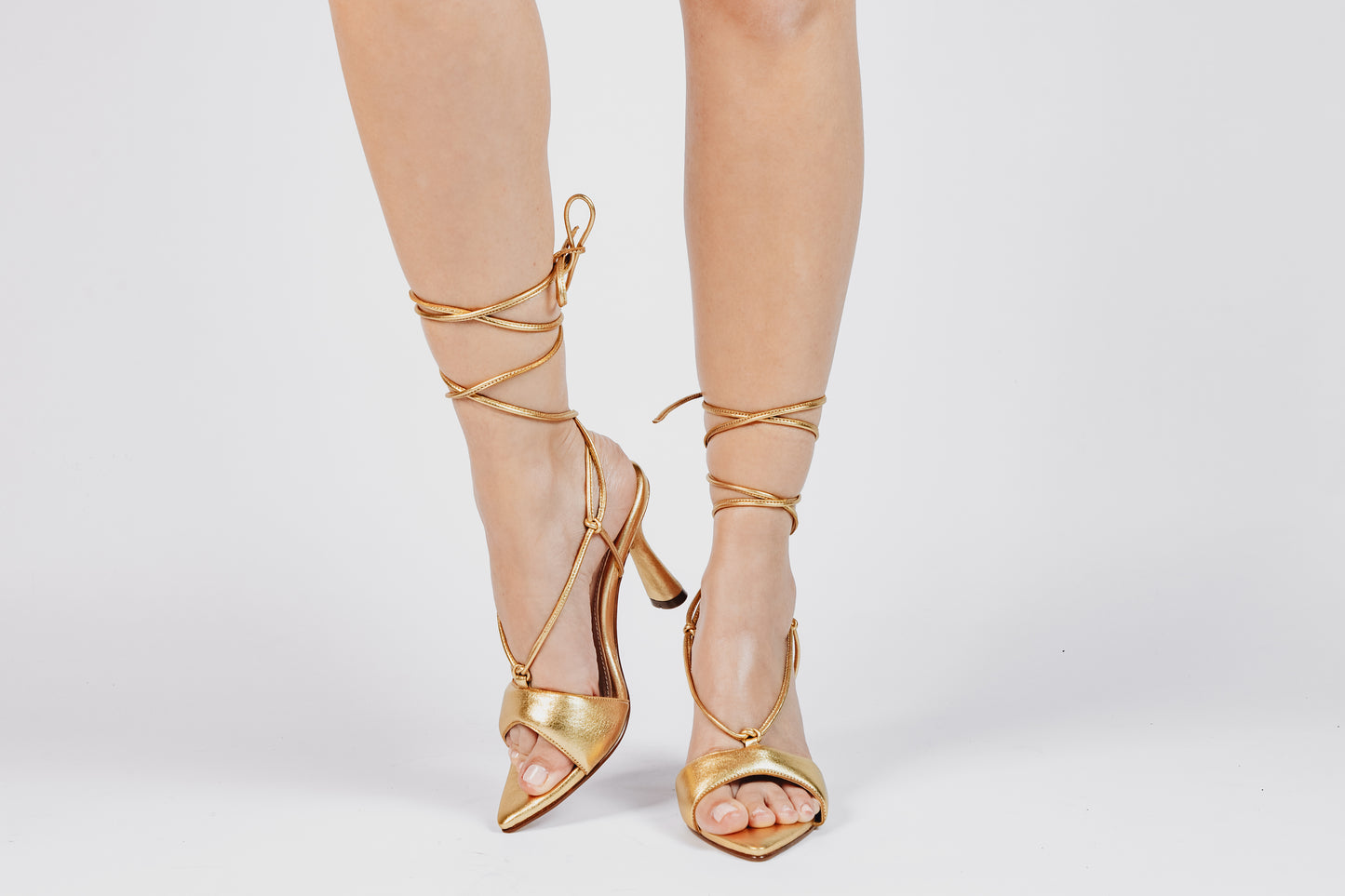 SABRINA GOLD HEELS