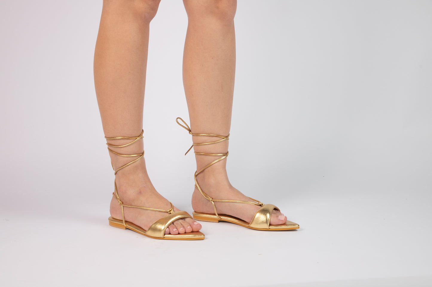 SABRINA GOLD FLATS